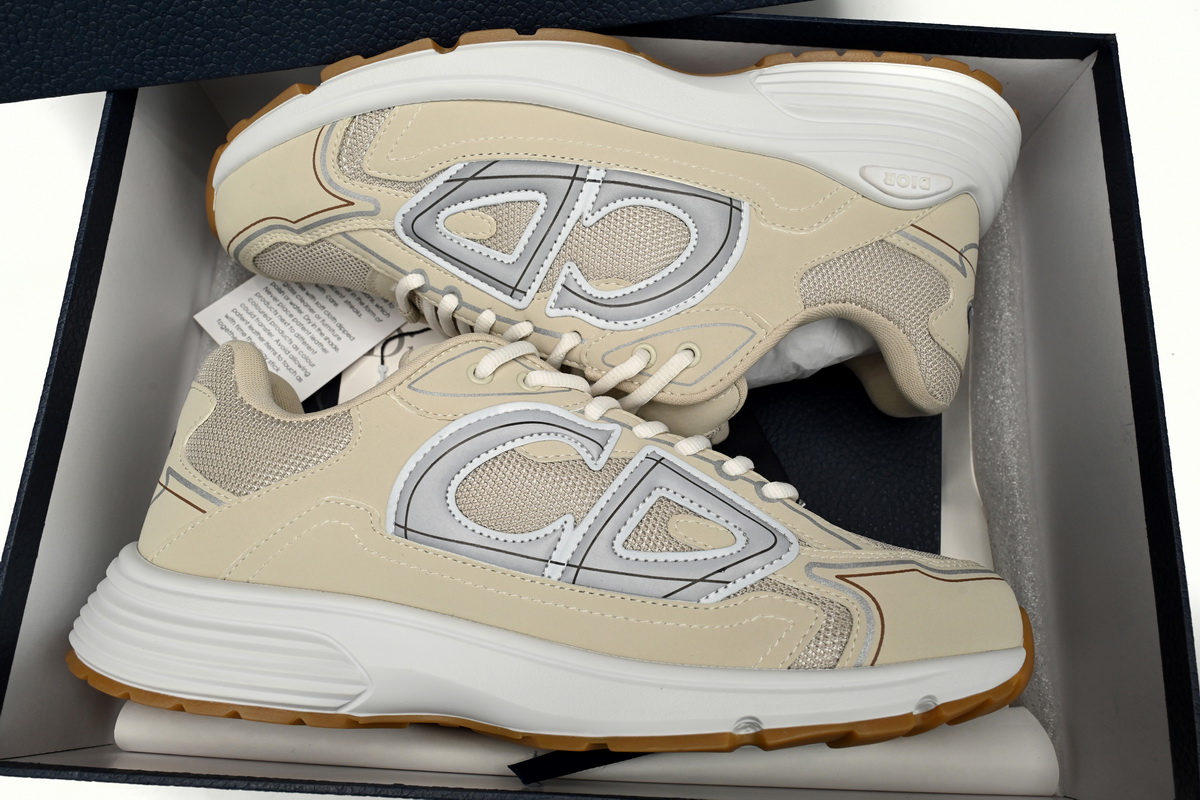 Dior Light Grey 'B30' Sneakers Cream 3SN279ZND-H161