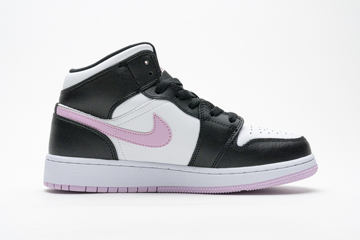 Air Jordan 1 Mid White Black Light Arctic Pink (GS) 555112-103