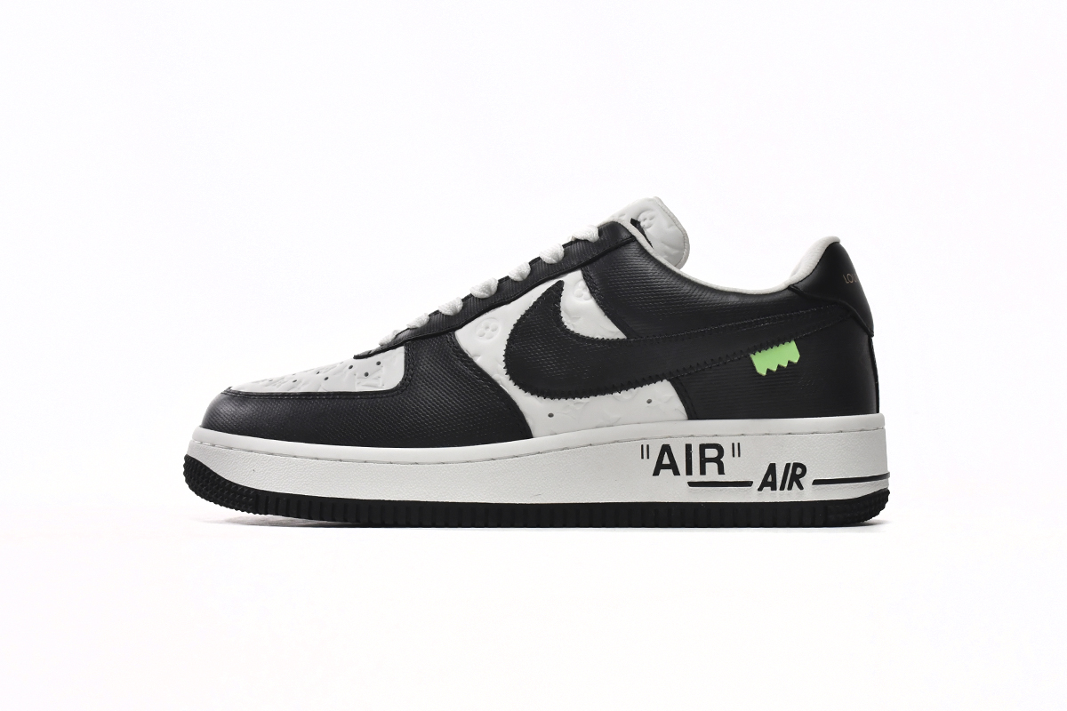 LOUIS VUITTON x Nike Air Force 1 Black White 7108-8