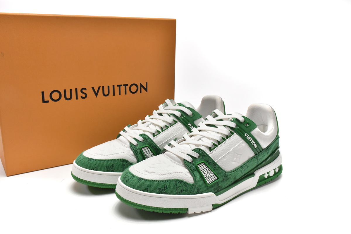 LOUIS VUITTON Trainer Green Cloth Surface VL1201