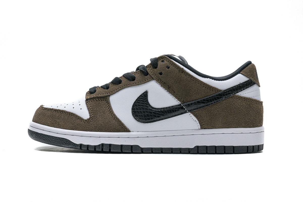 Nike SB Dunk Low White Black Trail End Brown 304292-102
