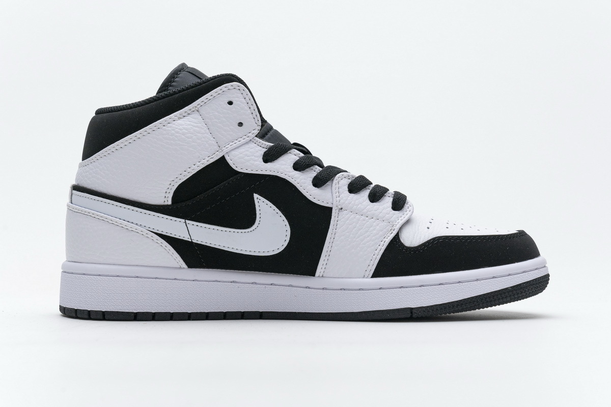Air Jordan 1 Mid White Black 554724-113