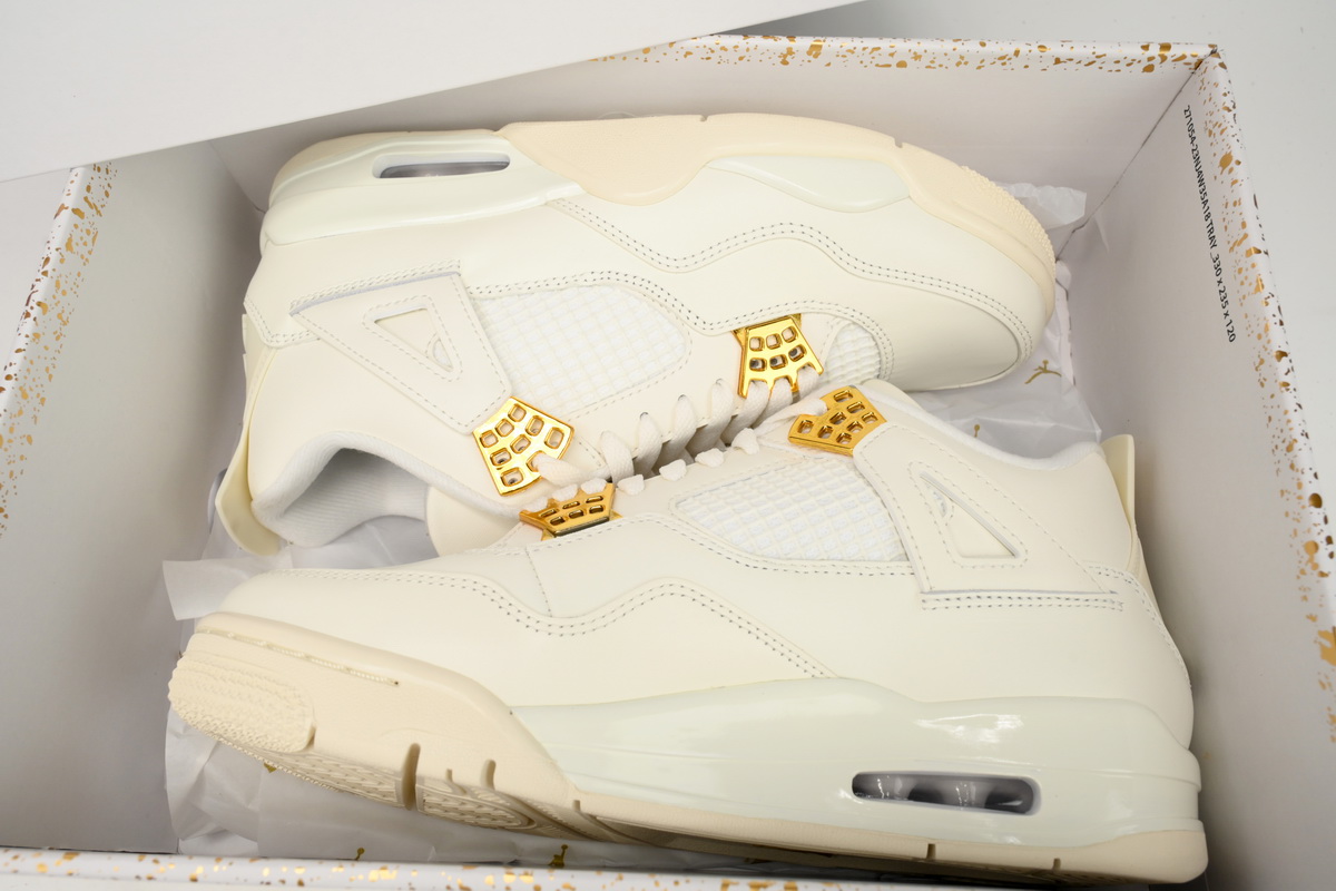 Air Jordan 4 Sail Metallic Gold AQ9129-170