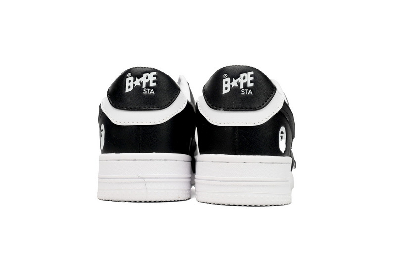 A Bathing Ape Bape Sta Low Black And White Star OZXSH W291 306M