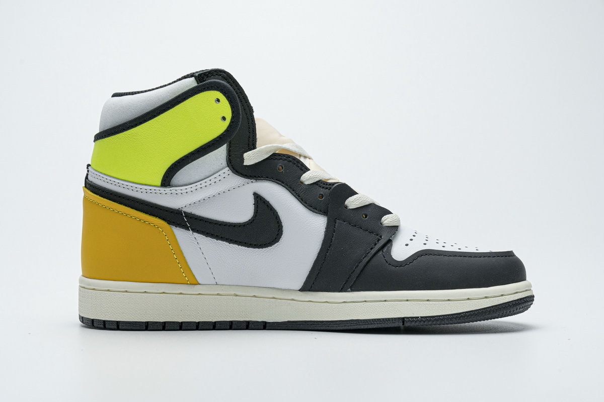 Air Jordan 1 Retro High White Black Volt University Gold 555088-118
