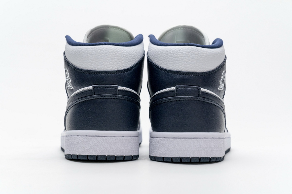 Air Jordan 1 Mid White Metallic Gold Obsidian 554724-174