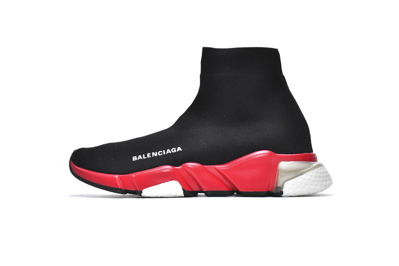 Balenciaga Speed Trainer Black Red-12