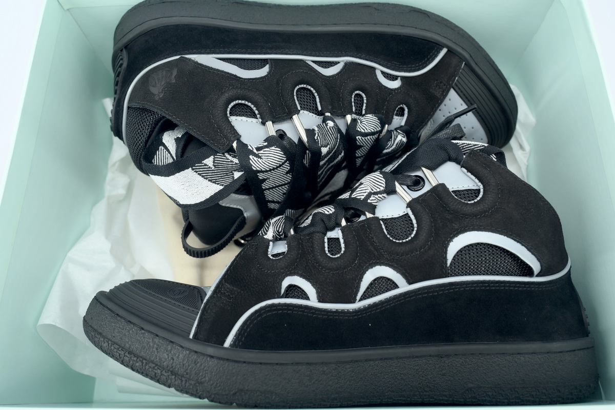 Lanvin Curb Sneaker Black Grey FM-SKRK11-REFL-P2210