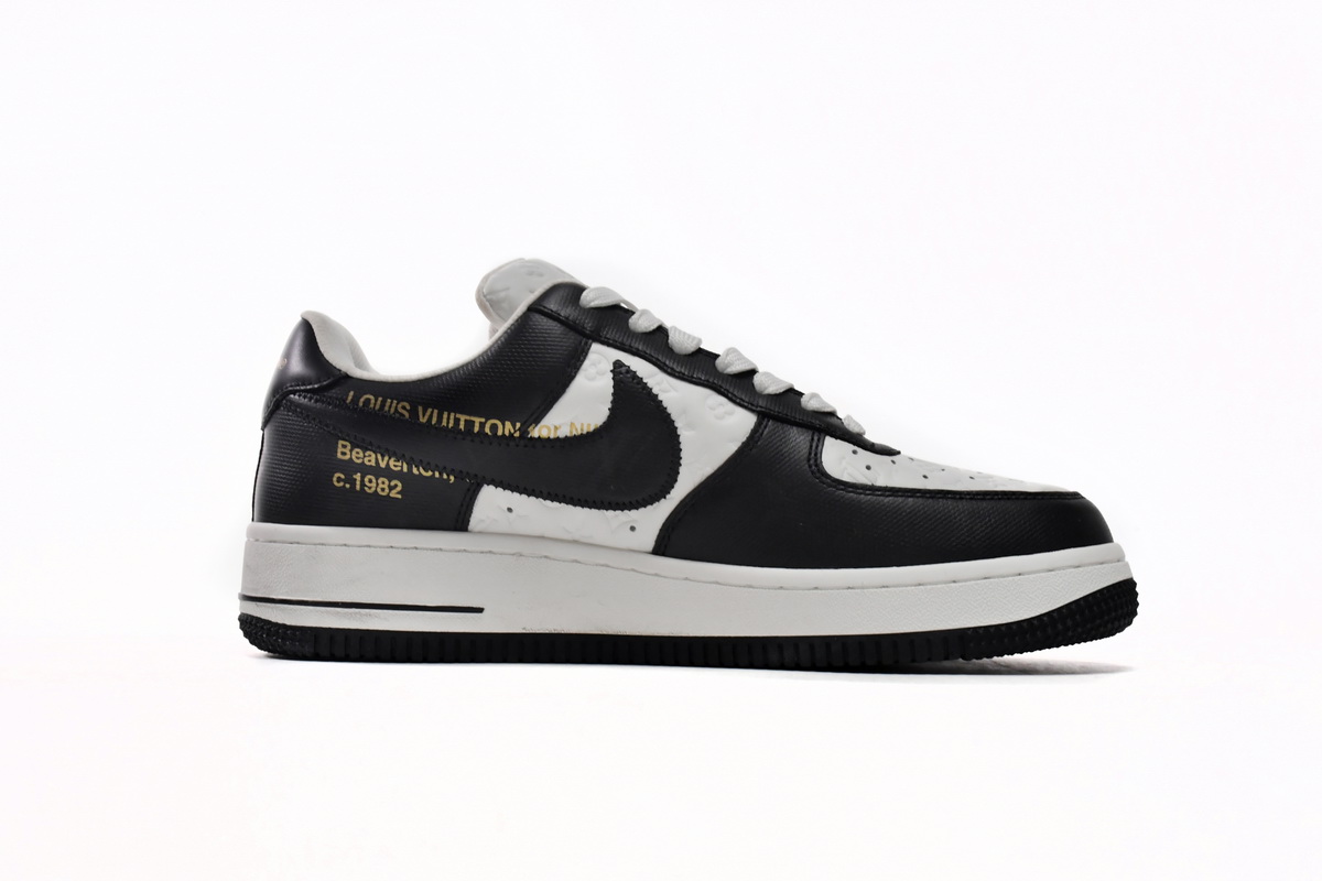 LOUIS VUITTON x Nike Air Force 1 Black White 7108-8