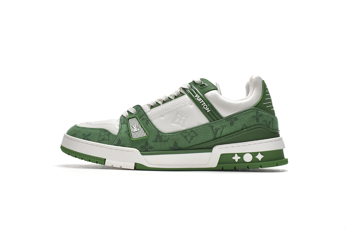 LOUIS VUITTON Trainer Green Cloth Surface VL1201