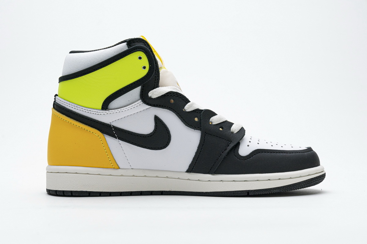 LJR Batch Air Jordan 1 Retro High White Black Volt University Gold 555088-118