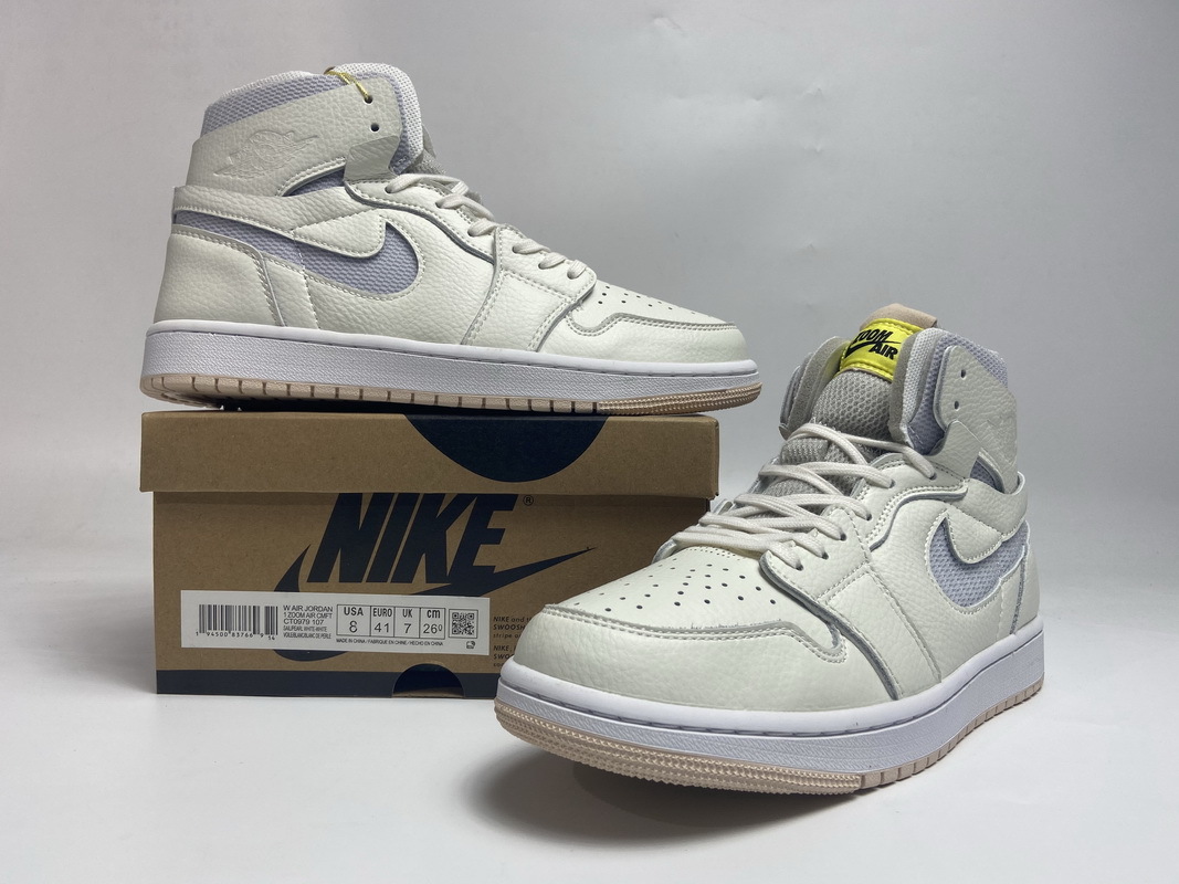 LJR Batch Air Jordan 1 High Zoom Air CMFT Pearl White (W) CT0979-107