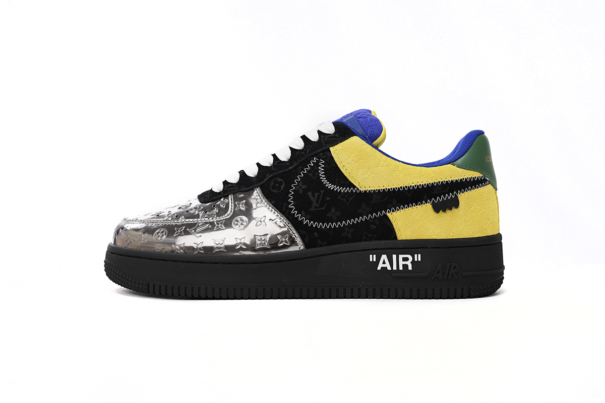 LOUIS VUITTON x Nike Air Force 1 Silver Yellow 1A9VCH