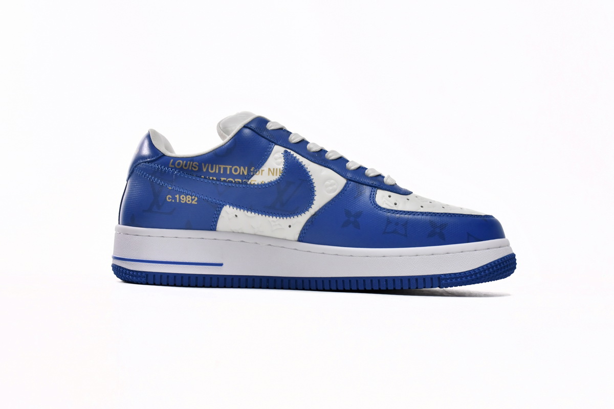 LOUIS VUITTON x Nike Air Force 1 White Blue 7108-5