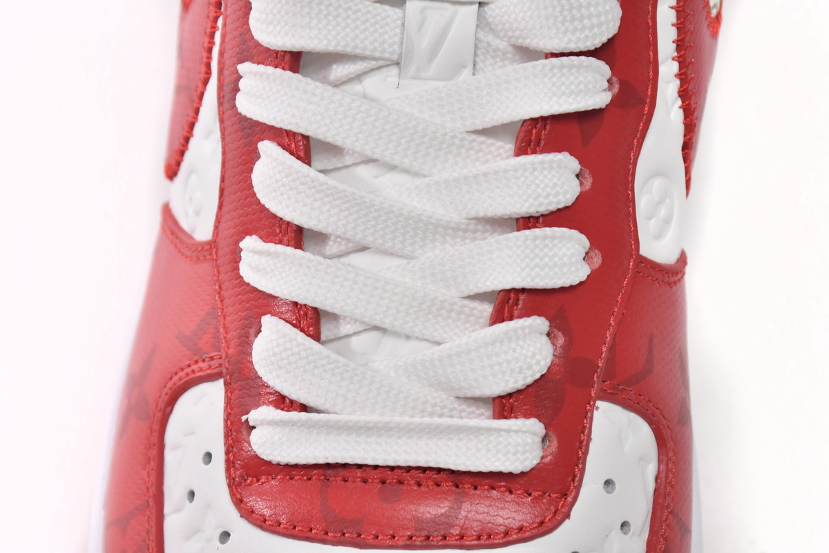 LOUIS VUITTON x Nike Air Force 1 White Red MS0232