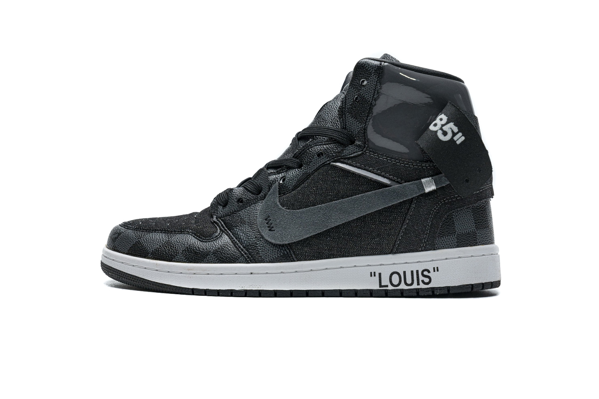 Air Jordan 1 High Grey X LOUIS VUITTON (regular Jordan shoe box)