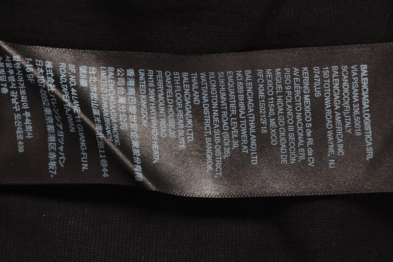 Balenciaga Blurred Inkjet Letters Short Sleeve T-shirt Black