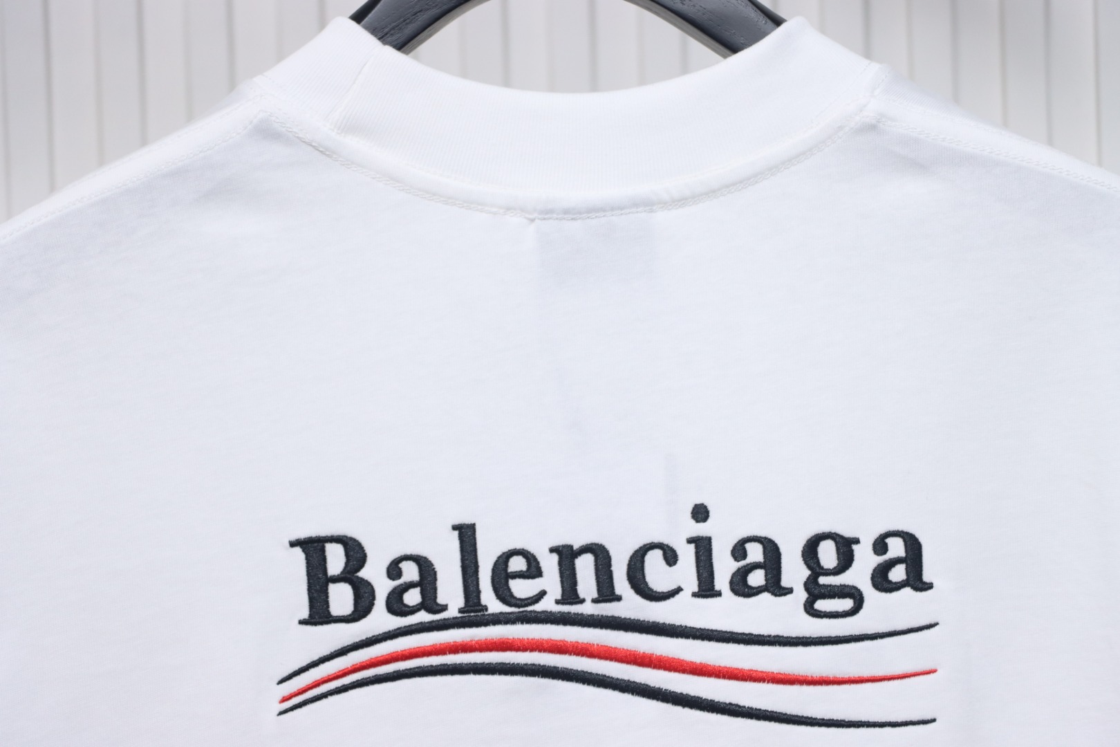 Balenciaga Coke letter embroidered short sleeve