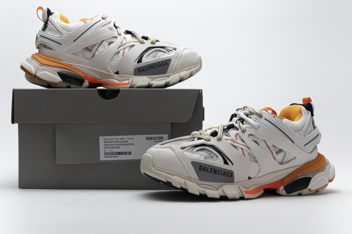 Balenciaga Track White Orange 542436 W1GB7 9059 (LED)