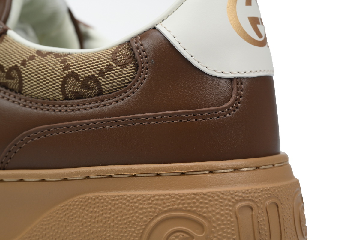 Gucci GG Embossed low-top Brown