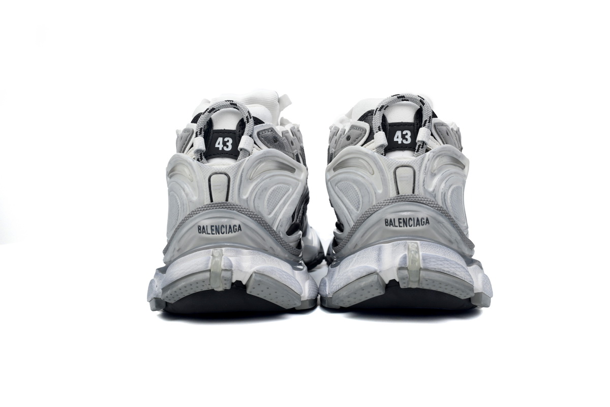 Balenciaga Runner White Black Gray 677402 W3RB2 9012