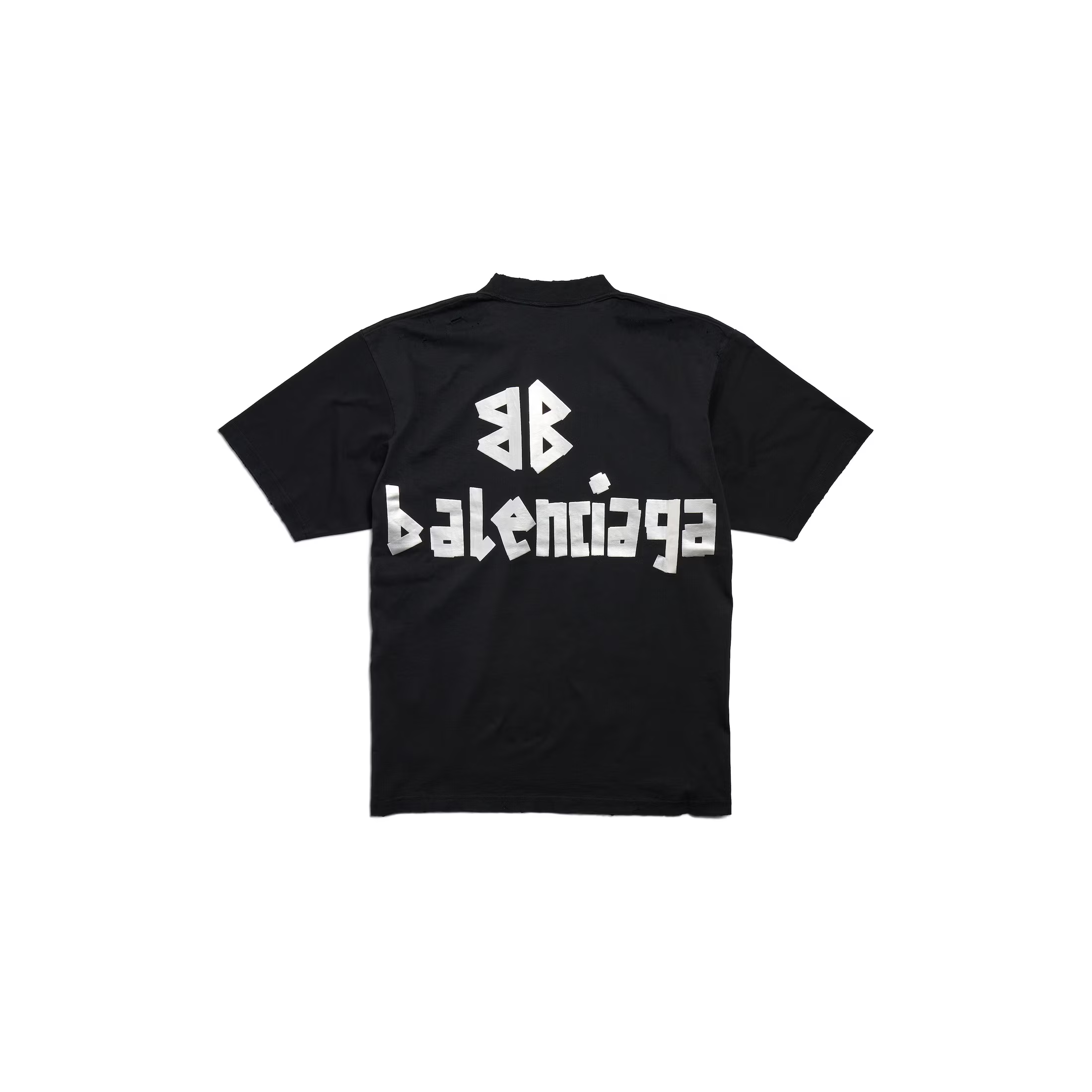 New Balenciaga Tape Type T-Shirt Medium Fit in black vintage jersey