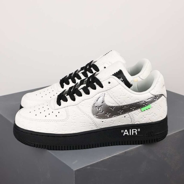 Louis Vuitton x Nike Air Force Low White Black Silver