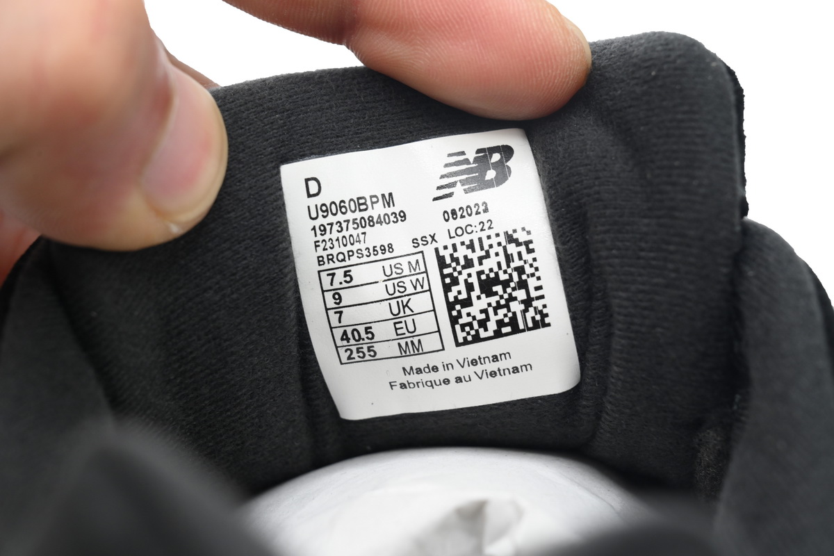 New Balance 9060 'Triple Black Suede' U9060BPM