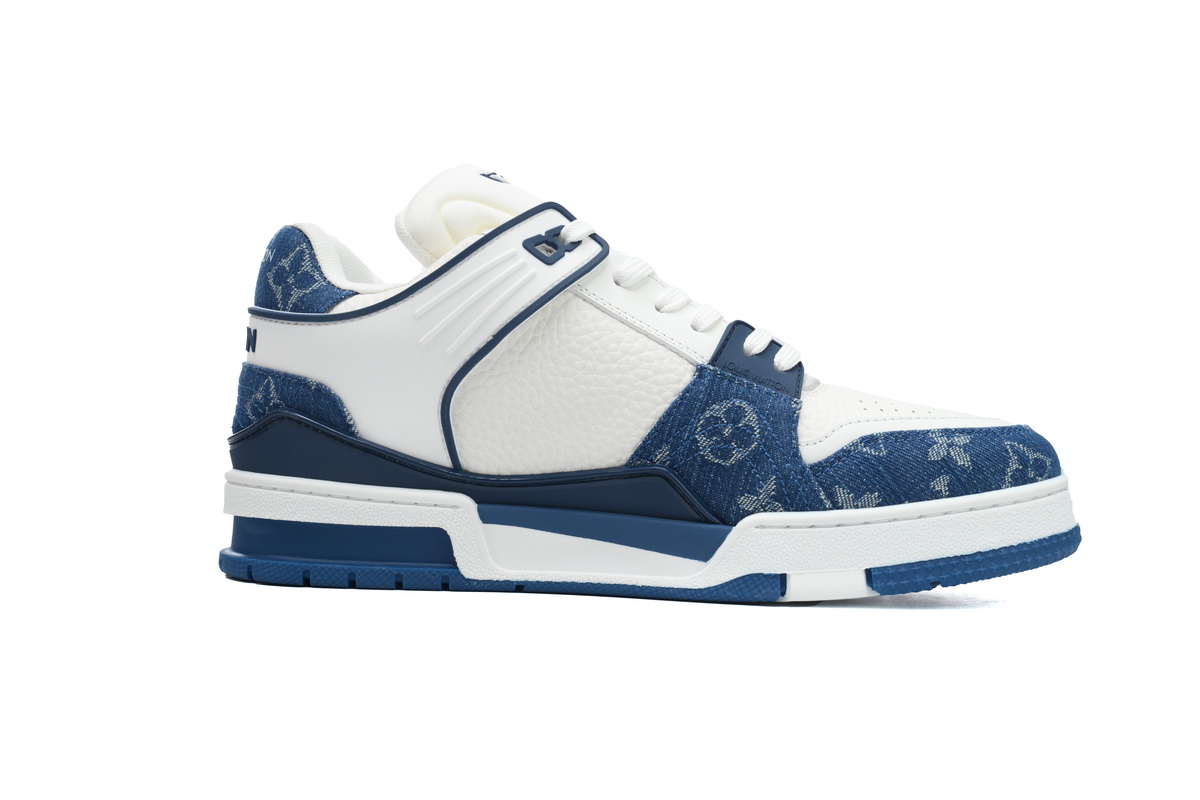 LOUIS VUITTON Trainer White and blue denim