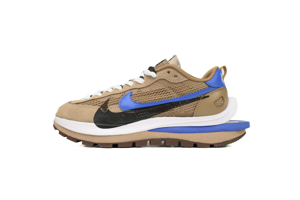 Sacai x Nike VaporWaffle Sesame Brown Blue Black CV1363-201