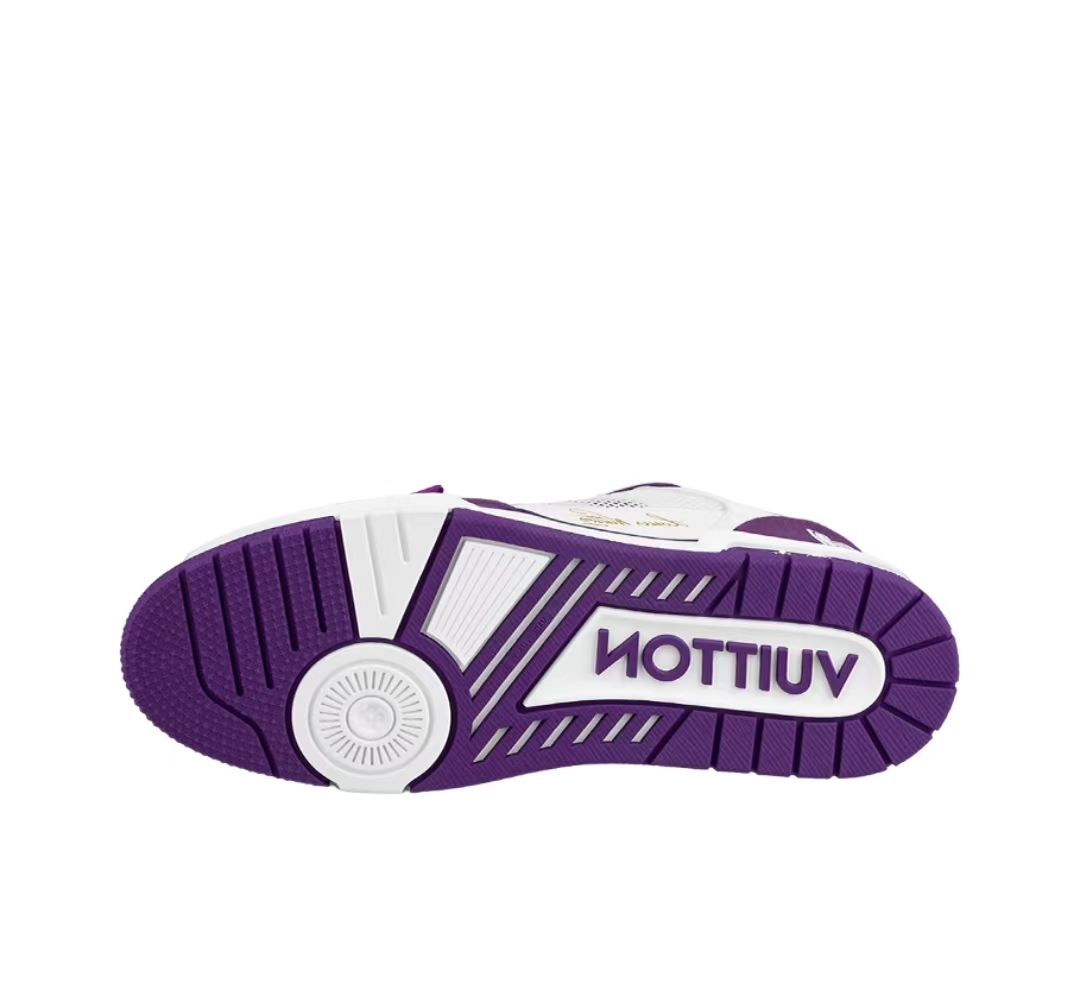 LOUIS VUITTON Trainer Monogram Strap White Purple