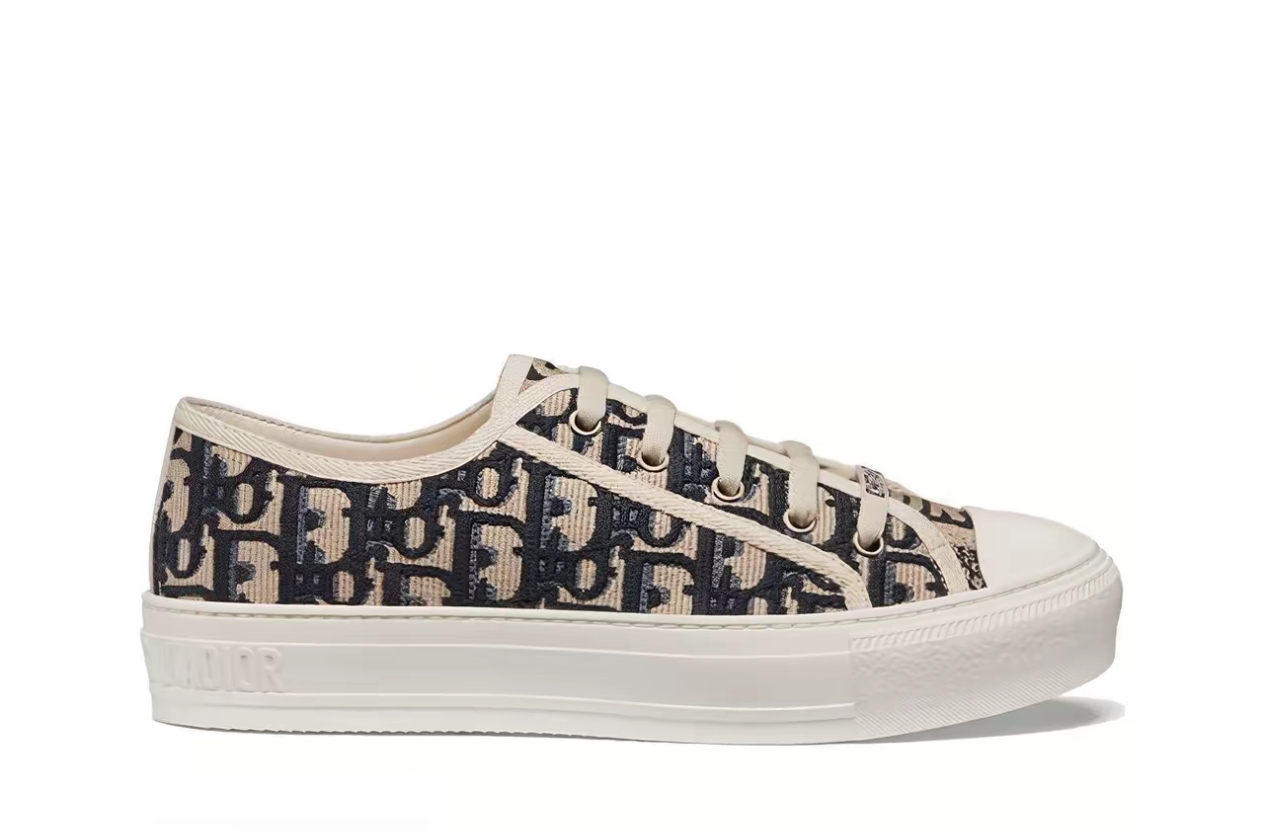 Dior Wmns Walk'N'Dior Embroidered Canvas Low 'Deep Blue'