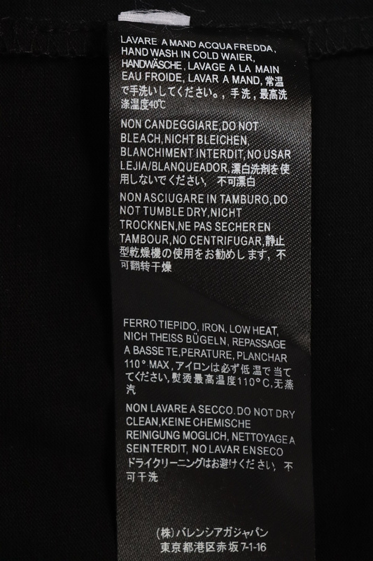 Balenciaga 25ss Sanskrit letters flocked print short sleeves