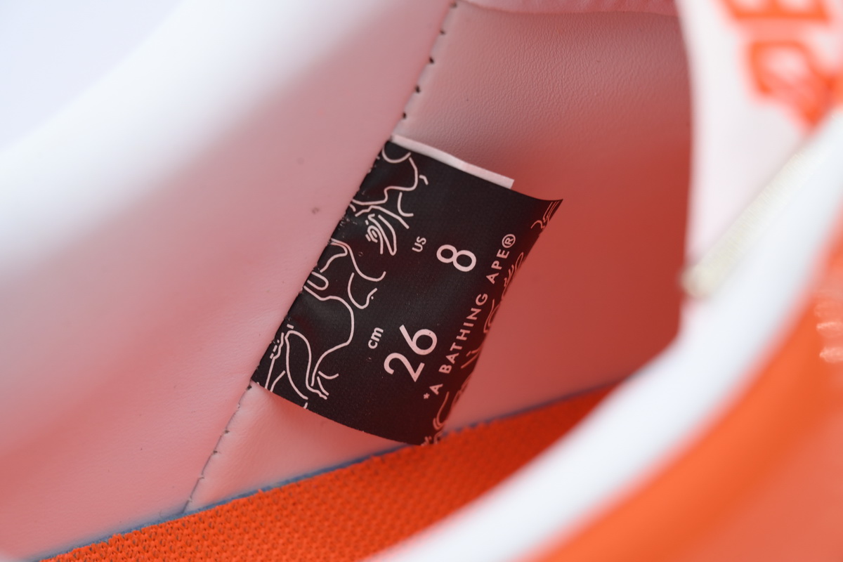 Bape STA OZXSHMX91310N A BATHING APE White orange red