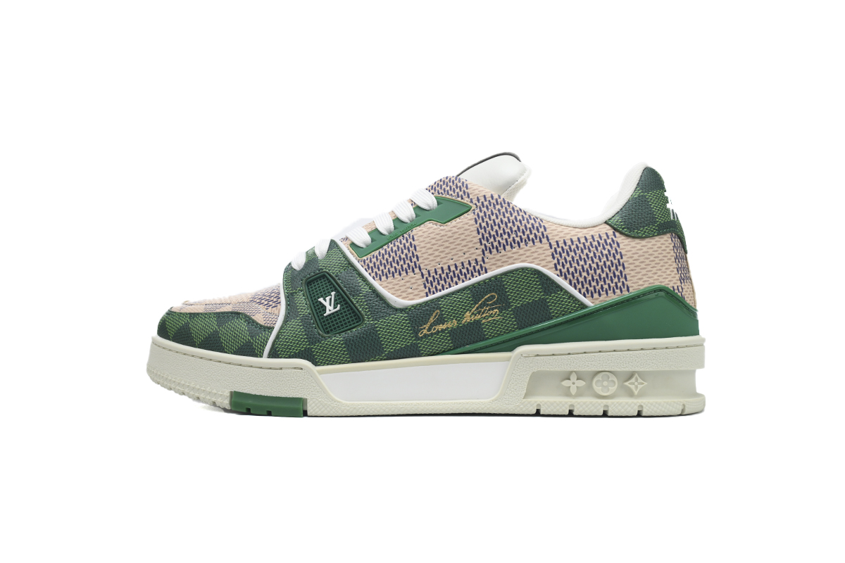 LOUIS VUITTON Trainer White Green