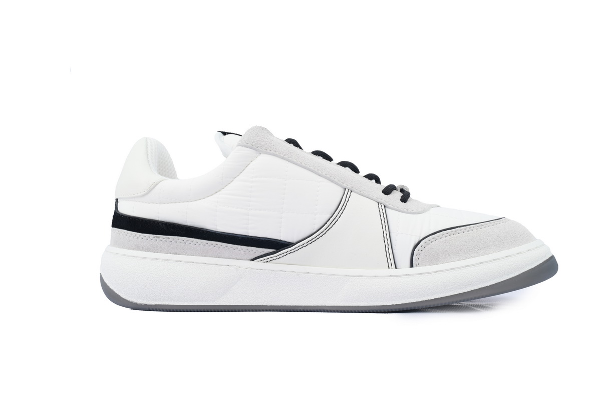 Chanel Suede Calfskin White Light Grey Low Top Sneakers