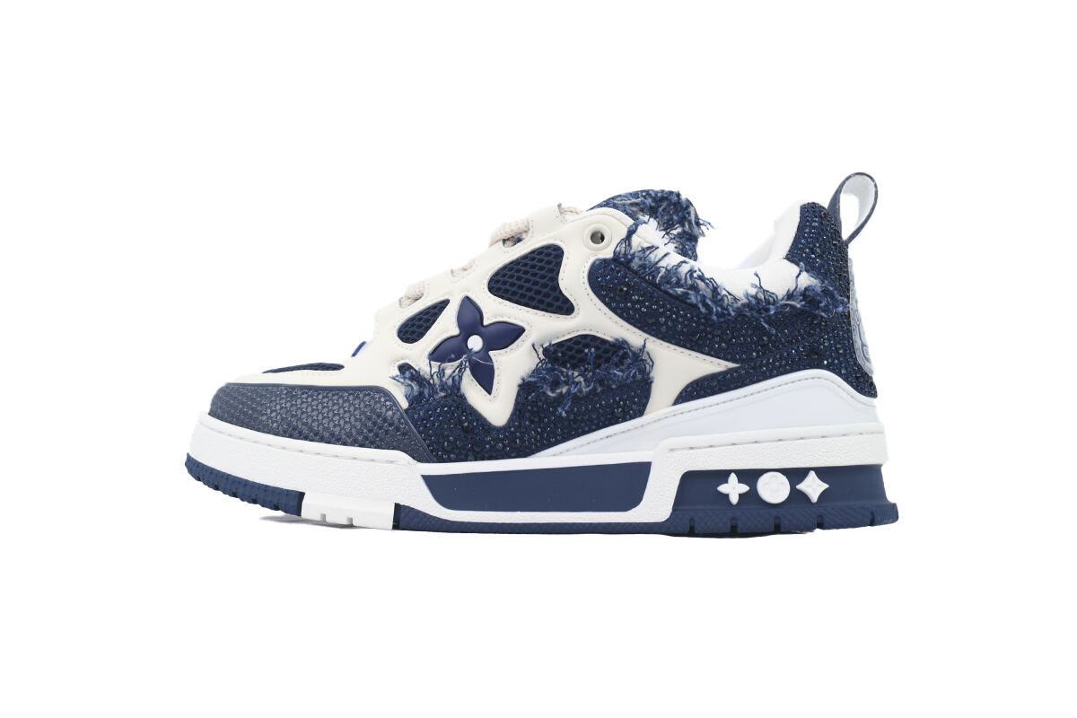 Louis Vuitton Skate Horse Hair Blue Diamond