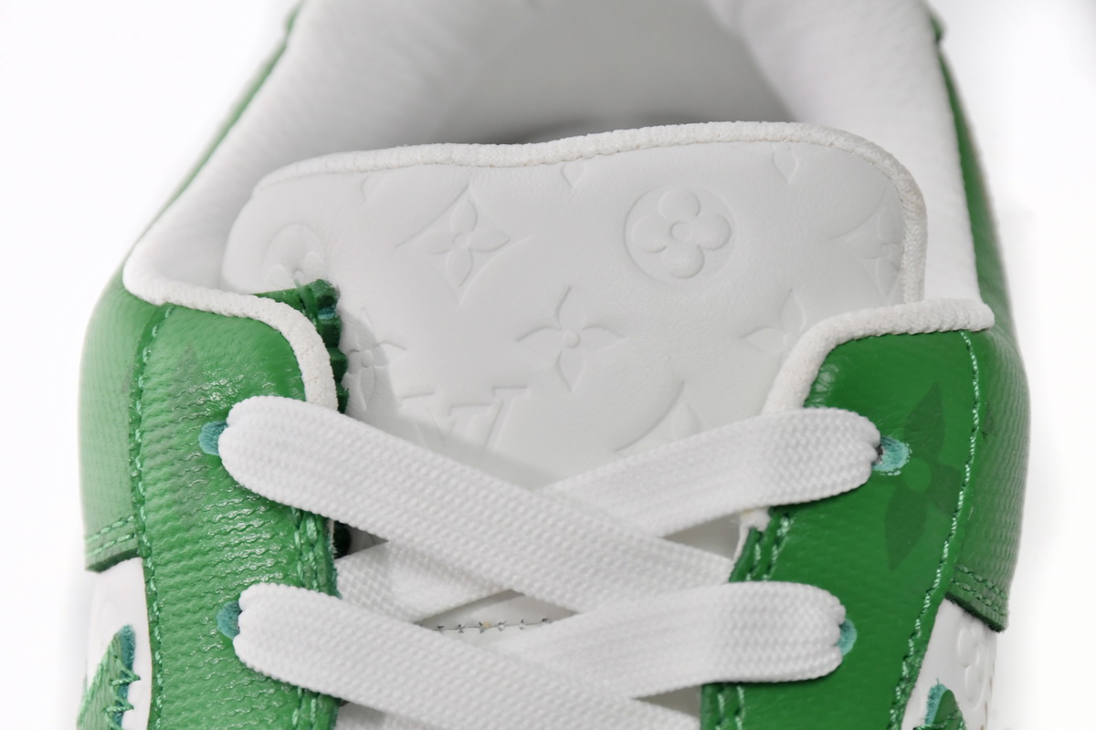 LOUIS VUITTON x Nike Air Force 1 White Green 7108-6