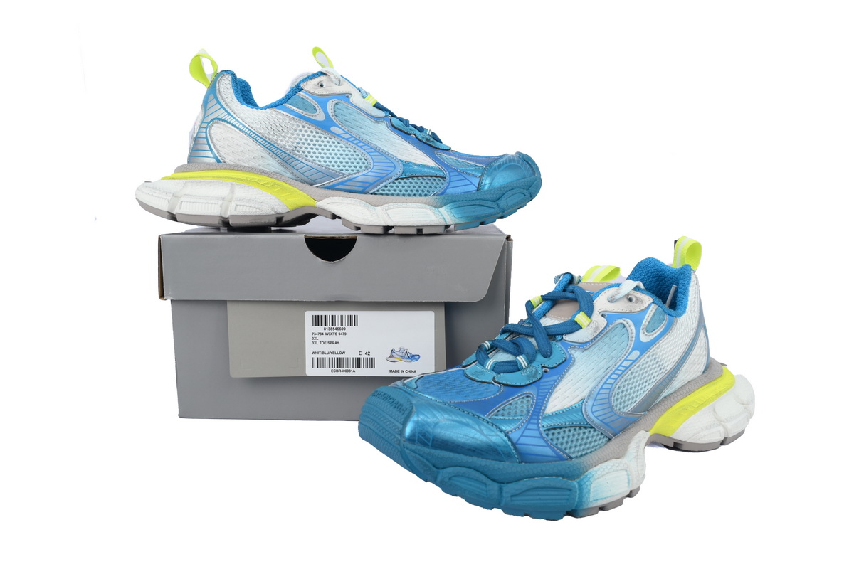 Balenciaga White Blue Yellow 734734 W3XTS 9479