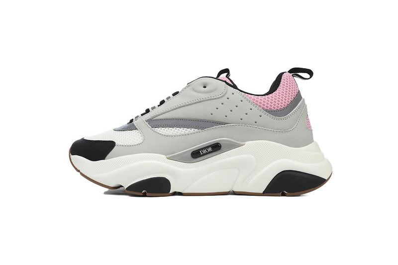 Dior Pink Gray 'B22' Sneakers Cream