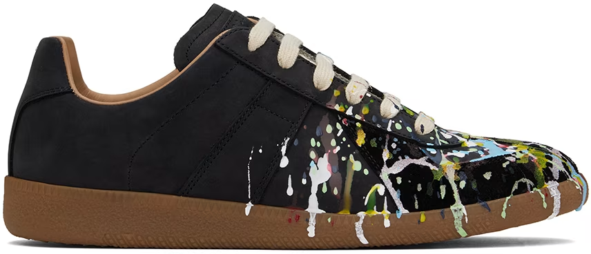 Maison Margiela Black Paint Sneakers