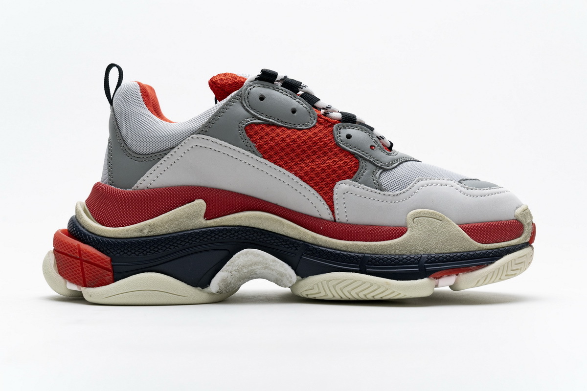 Balenciaga Triple S Red White Dark Grey 541624 W06E2 1863