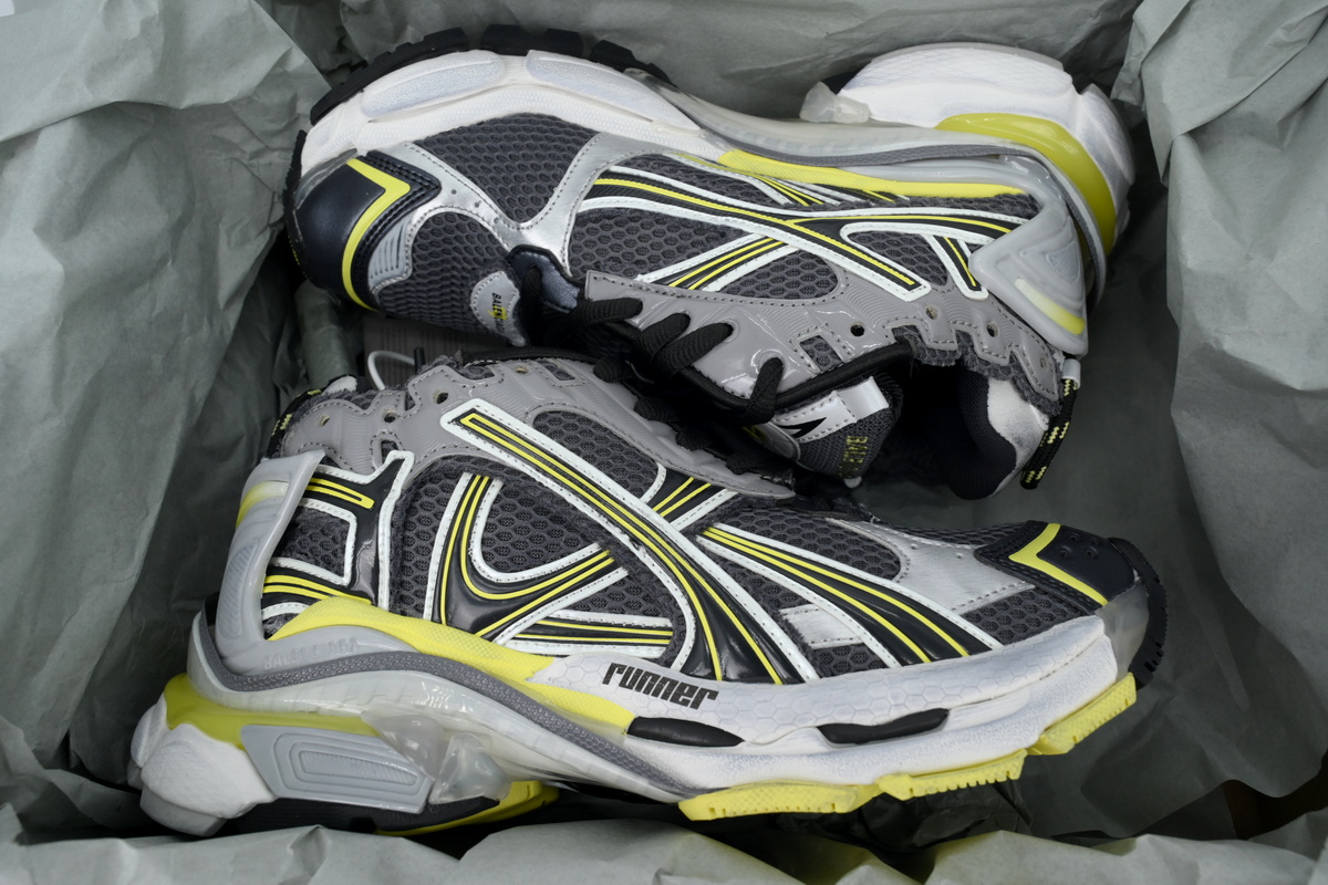 Balenciaga Runner Sneaker Grey Black Yellow 772767 W3RMU 1279