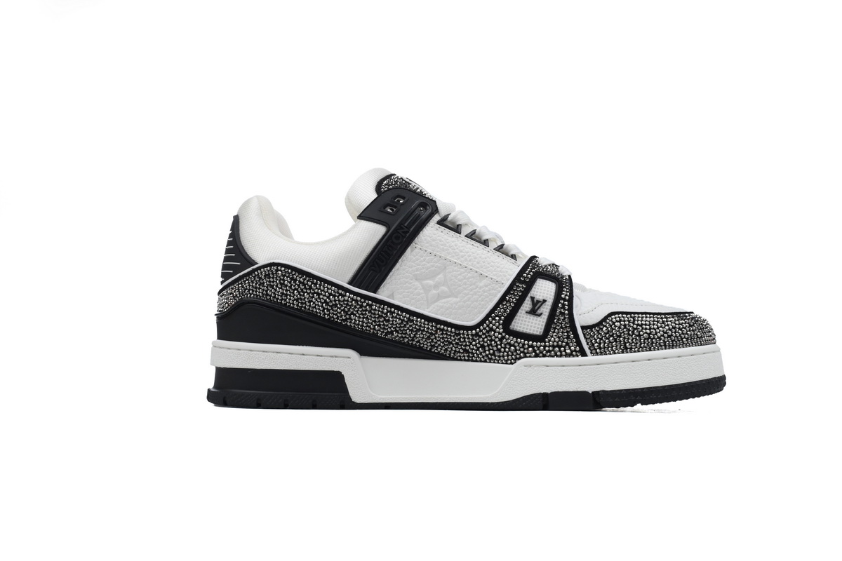 Louis Vuitton Trainer Black White Swarovski 1ABM08