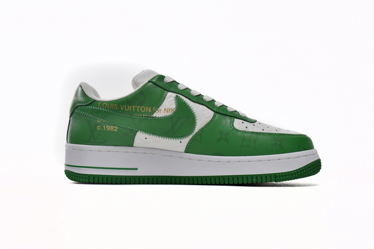 LOUIS VUITTON x Nike Air Force 1 White Green 7108-6