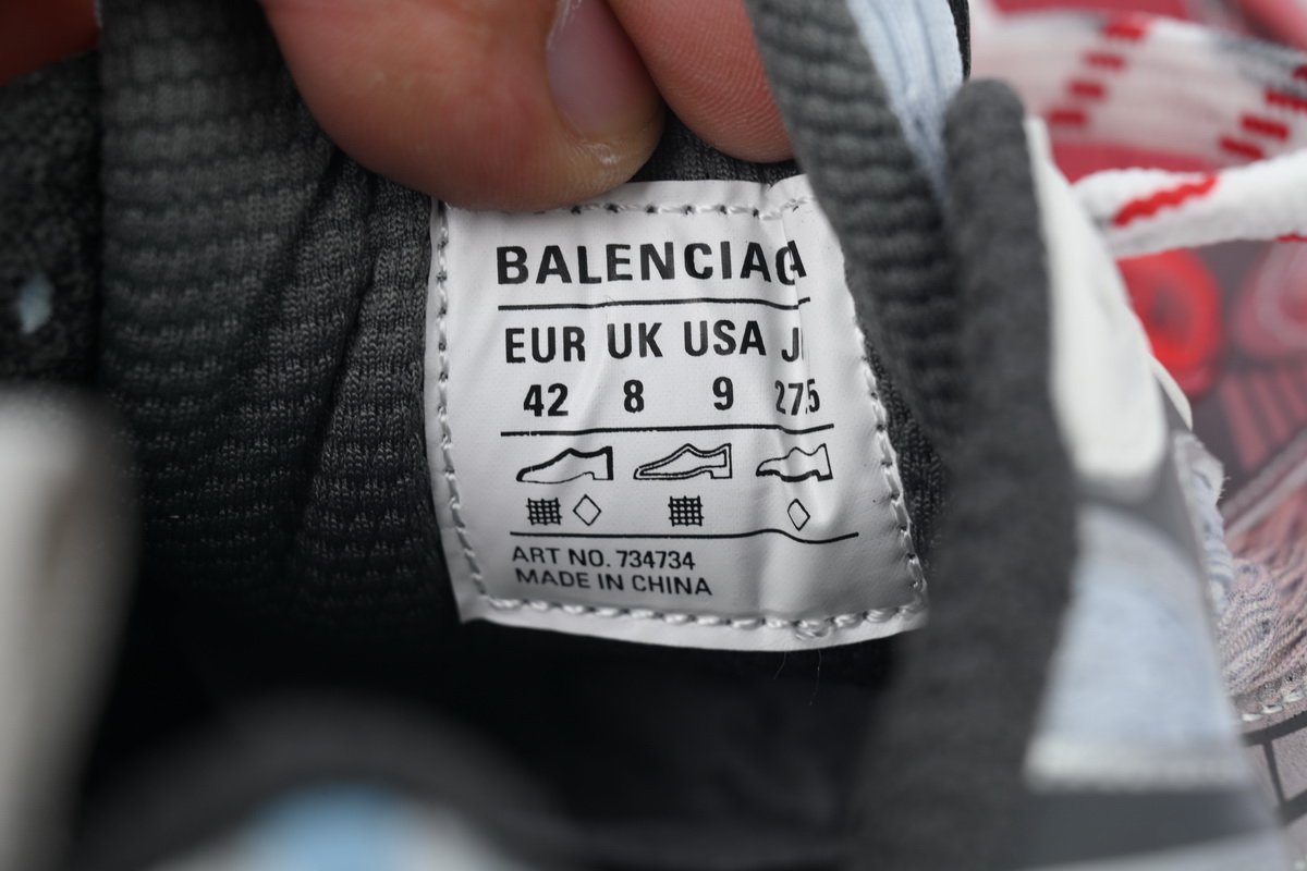 Balenciaga Red Grey 734734 W3XTS 9461