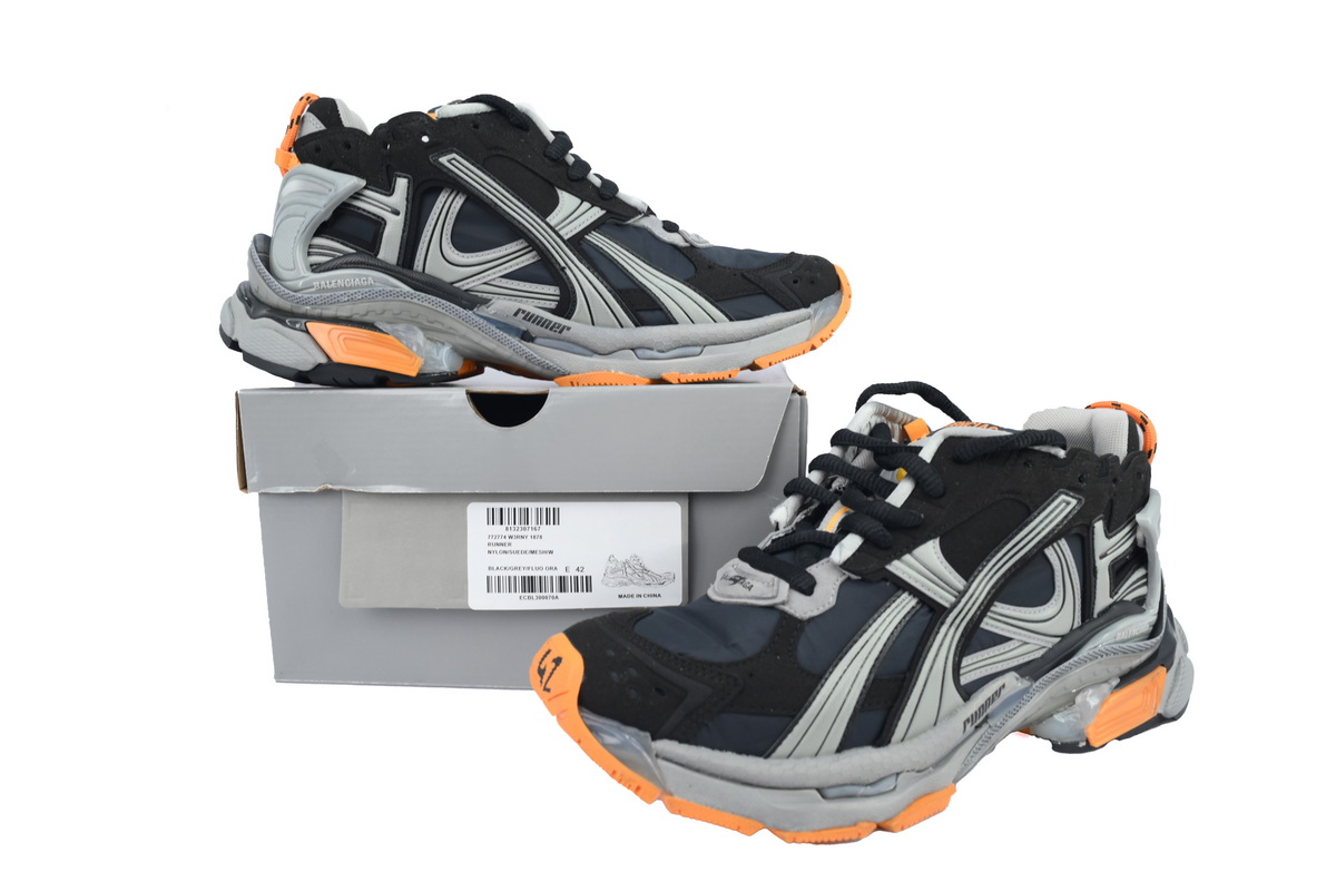 Balenciaga Runner Sneaker 'Black Fluo Orange' 772774 W3RNY 1878