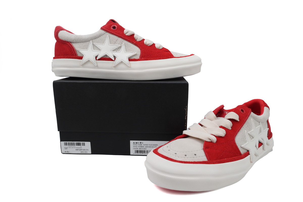 Amiri Sunset Skate Low Sneakers Red