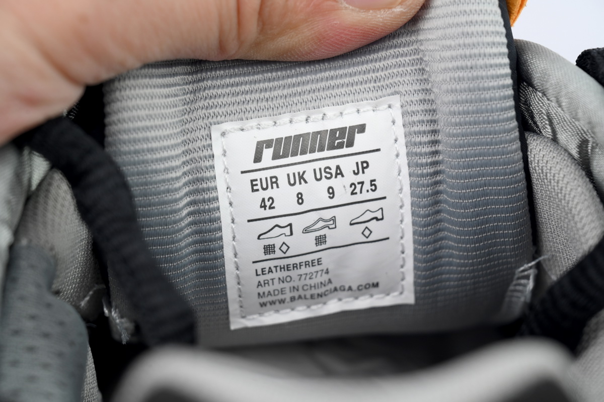 Balenciaga Runner Sneaker 'Black Fluo Orange' 772774 W3RNY 1878