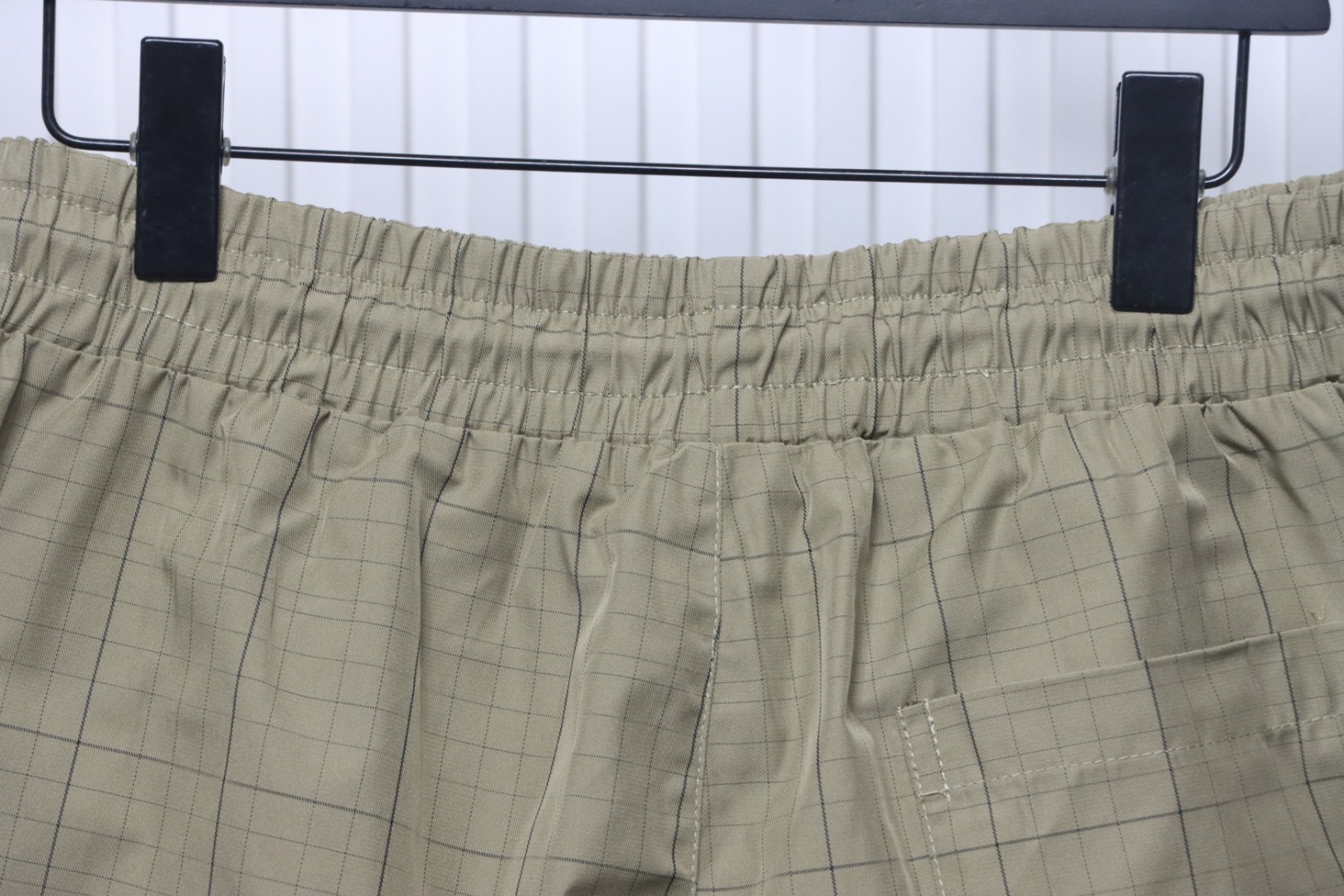 Balenciaga Plaid Letter Embroidered Shorts